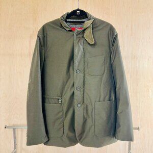 ISAIA Napoli Men’s Technical Jacket w/ Suede Elbow Patches – Made in Italy